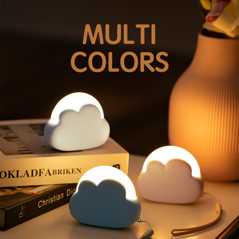 Floating Nightstand With Led Light - Bulut Gece Lambası Mini USB Kablosuz
