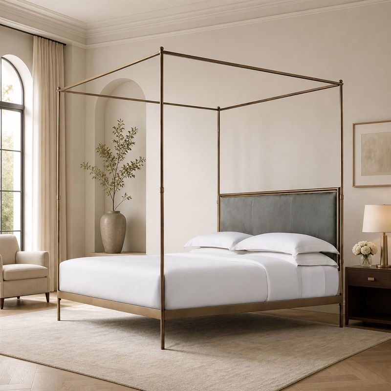 Canopy Bed Frame Metal Queen - xx-Fransız Tarzı Modern Kraliçe Boy Metal