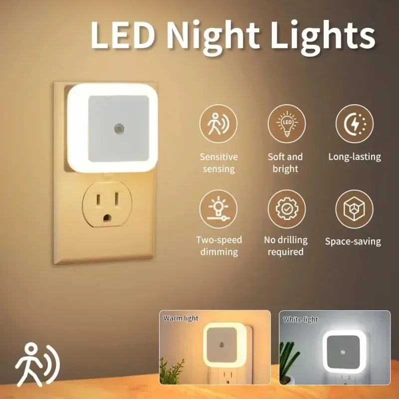 Floating Nightstand With Led Light - 1/6 adet kablosuz LED gece lambası
