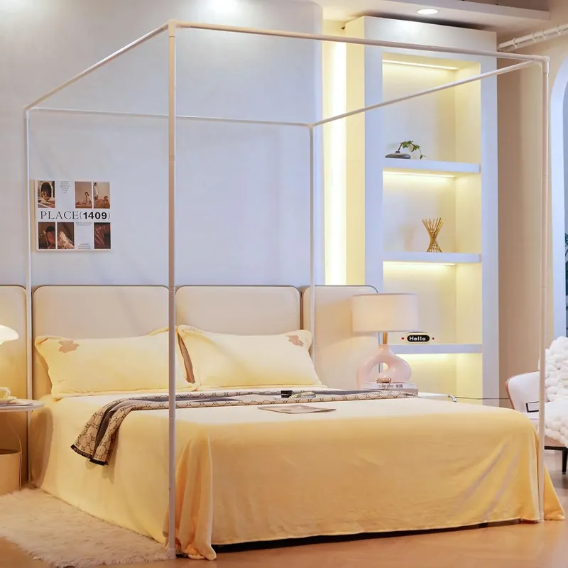 Canopy Bed Frame Metal Queen - Premium Kalite, Queen Boyutlu Yataklar İçin