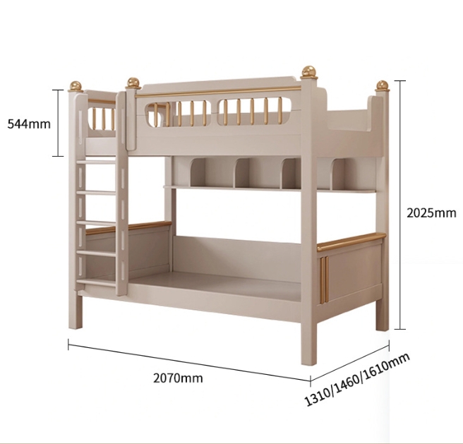 Bunk Bed With Stairs And Slide - Çocuk Odası Mobilyası Ahşap Çocuk Ranzası
