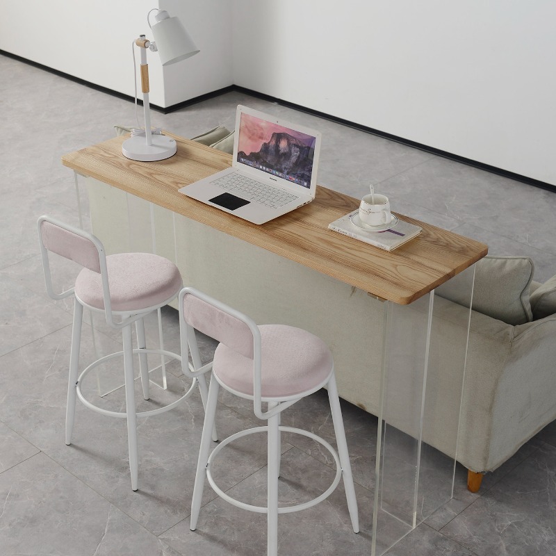 Tables - İskandinav Yaratıcı Akrilik Masif Ahşap Bar