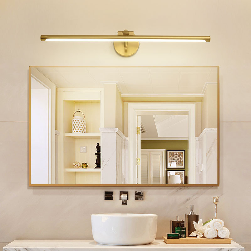 Dressing Table Vanity With Lighted Mirror - Tamamen bakır banyo makyaj masası aynası