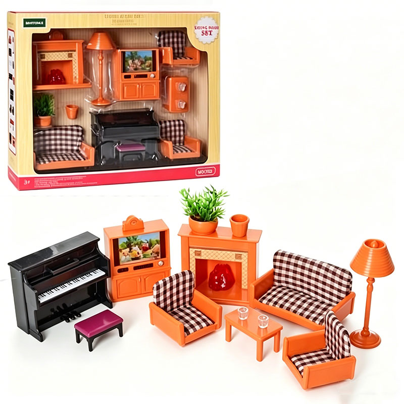 Bedroom Furniture - 1/12 Ölçekli Dollhouse Mobilya Seti Yatak