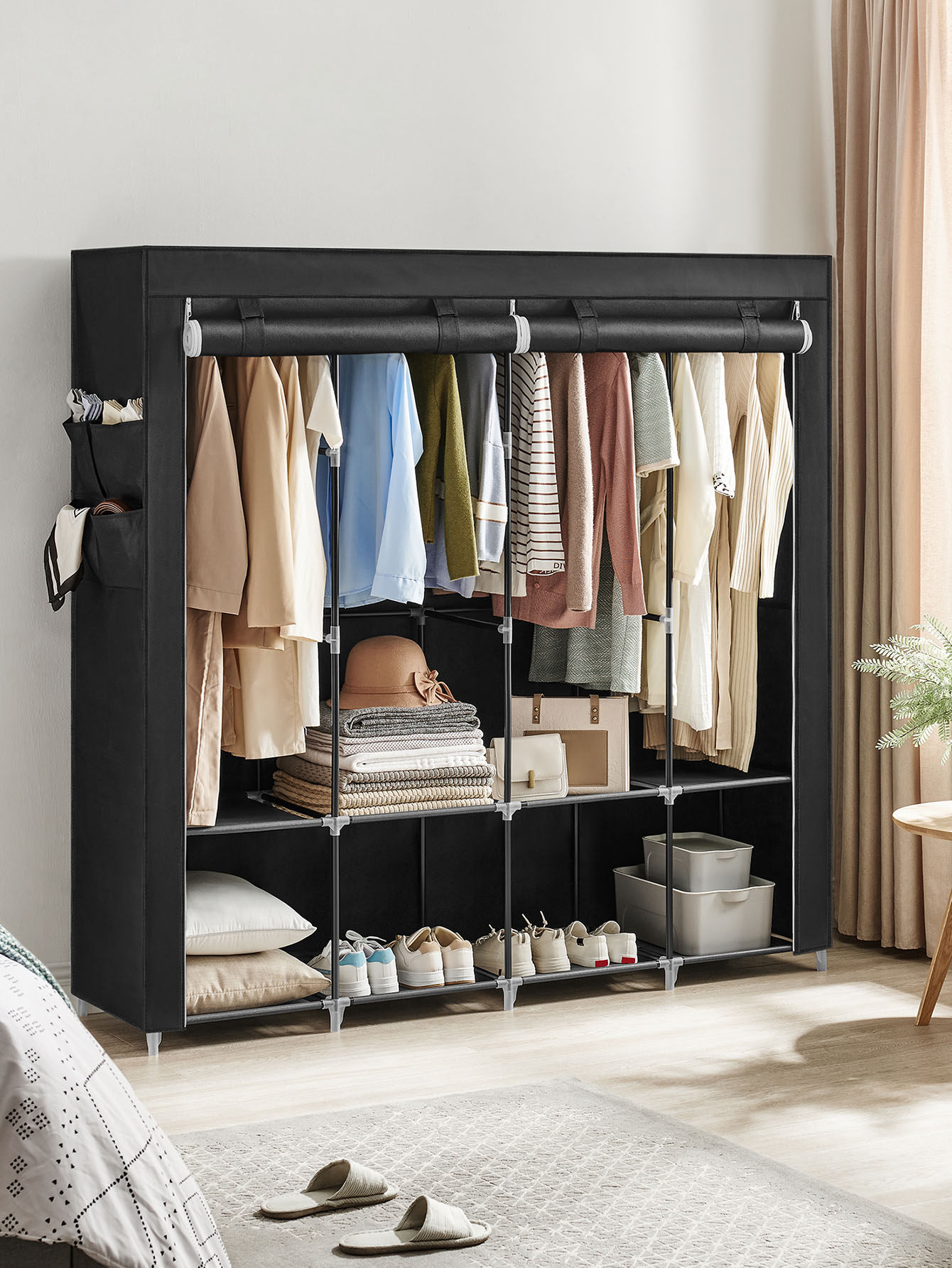 Taşınabilir Gardırop, Kapaklı  - Wardrobe Closet Portable Fabric Cover incelemesi ve fiyatı