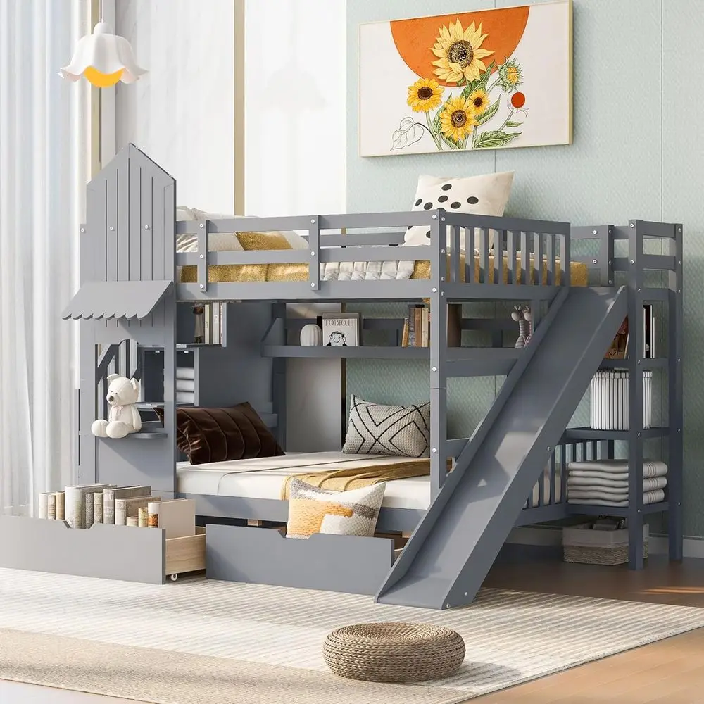 Merdivenli, Kaydıraklı, Çekmec - Bunk Bed With Stairs And Slide incelemesi ve fiyatı