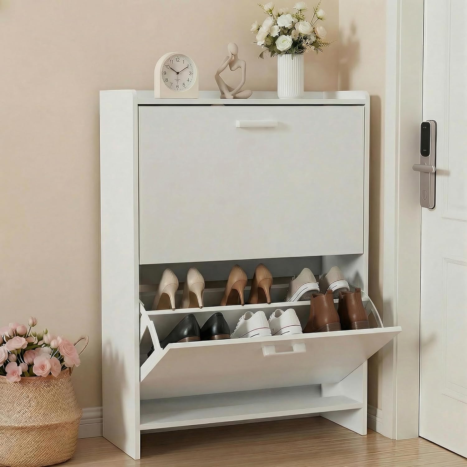 # 2 Çekmeceli Dar Ayakkabılık, - Shoe Rack Cabinet Narrow Entryway incelemesi ve fiyatı