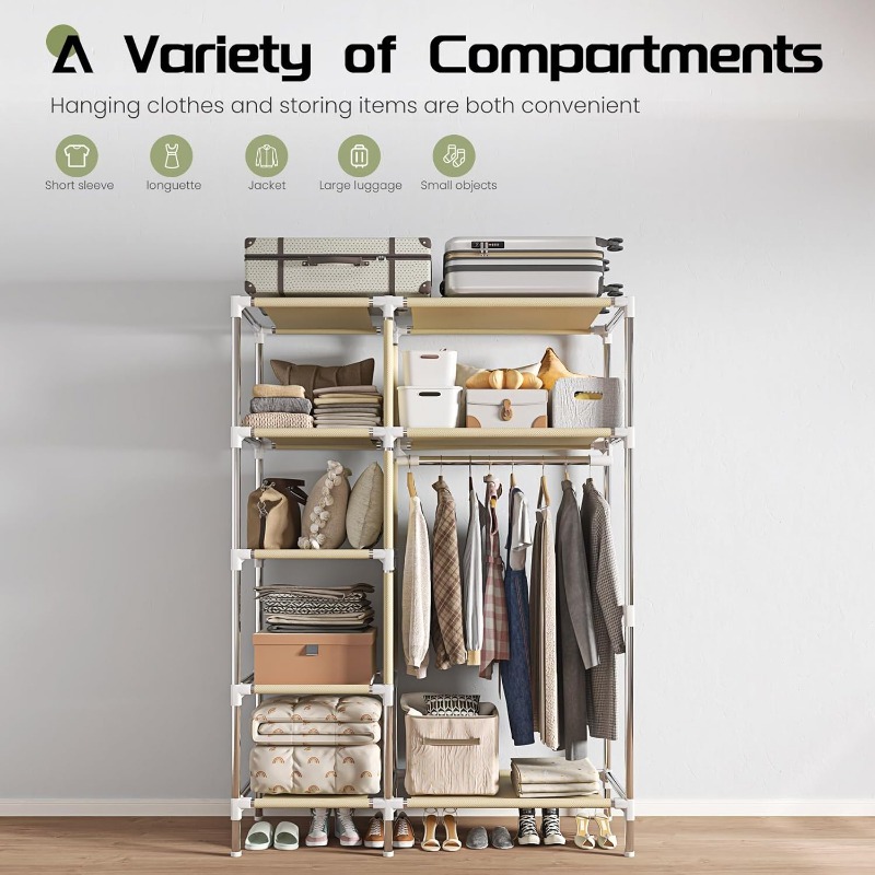 Taşınabilir Gardırop, Bağımsız - Wardrobe Closet Portable Fabric Cover incelemesi ve fiyatı