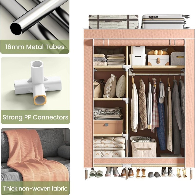 Taşınabilir Gardırop, Bağımsız - Wardrobe Closet Portable Fabric Cover incelemesi ve fiyatı