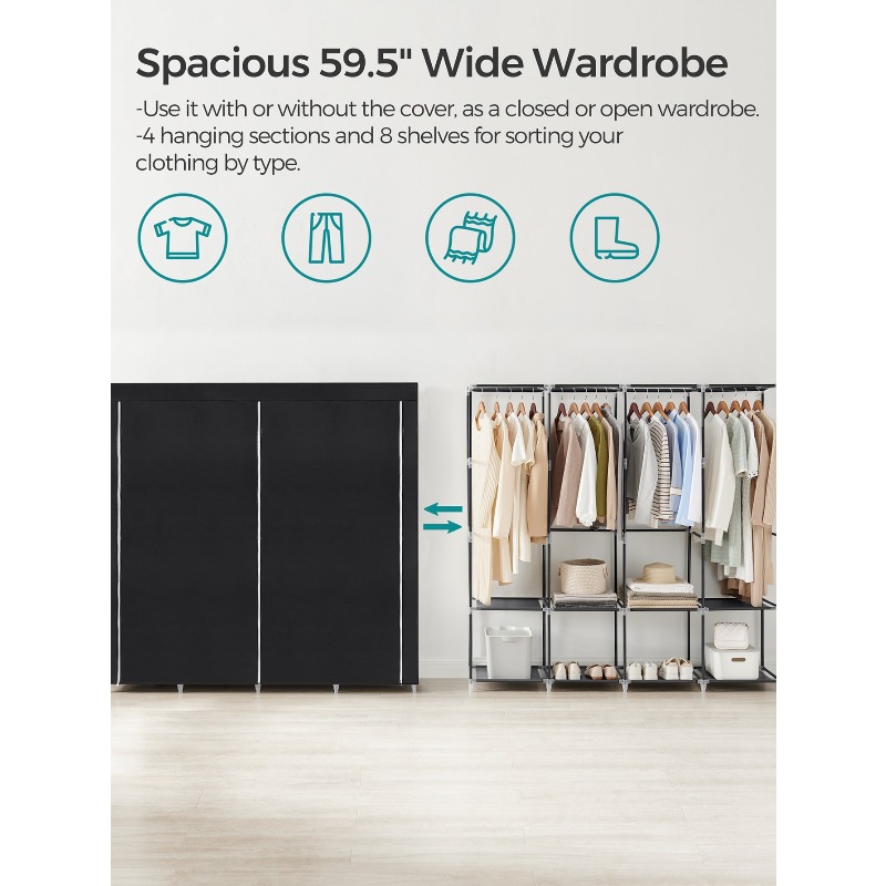 Portatif Dolap, Kapaklı Gardır - Wardrobe Closet Portable Fabric Cover incelemesi ve fiyatı