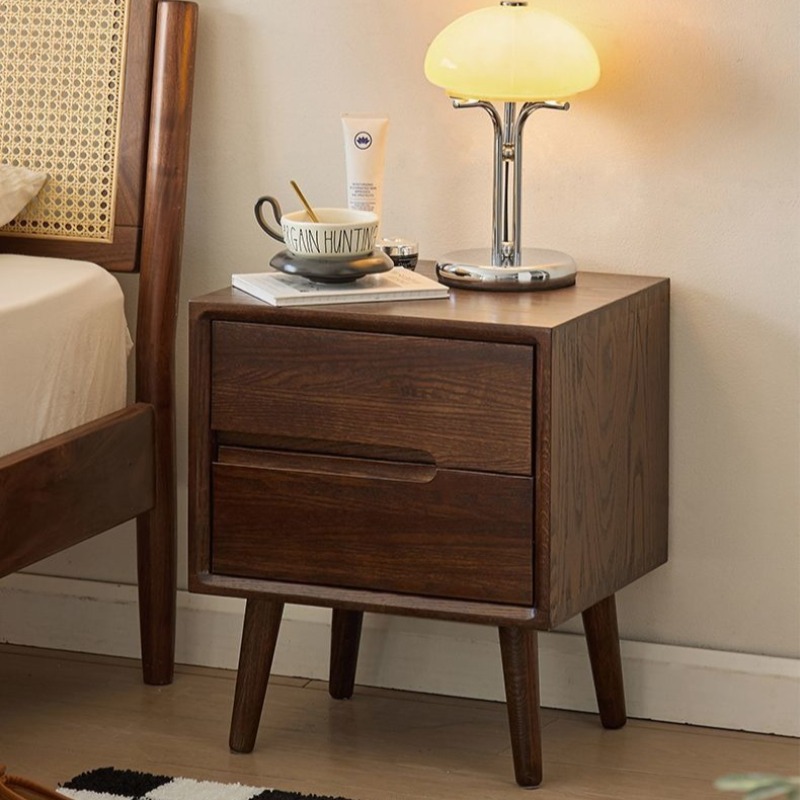 Ahşap Başucu Masaları Vintage  - Solid Wood Nightstand 2 Drawers incelemesi ve fiyatı