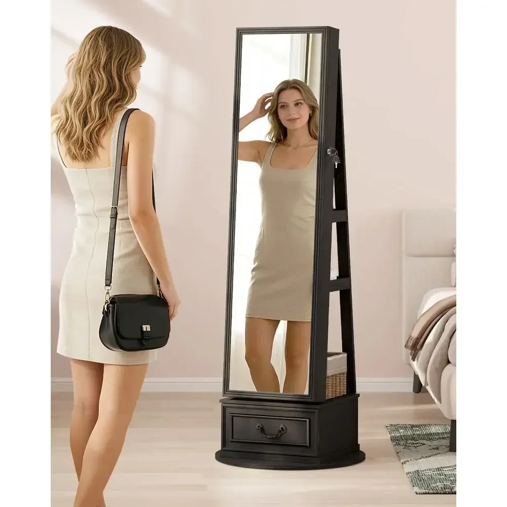 360 °   Döner Mekanizmalı, Kil - Full Length Mirror Jewelry Armoire incelemesi ve fiyatı