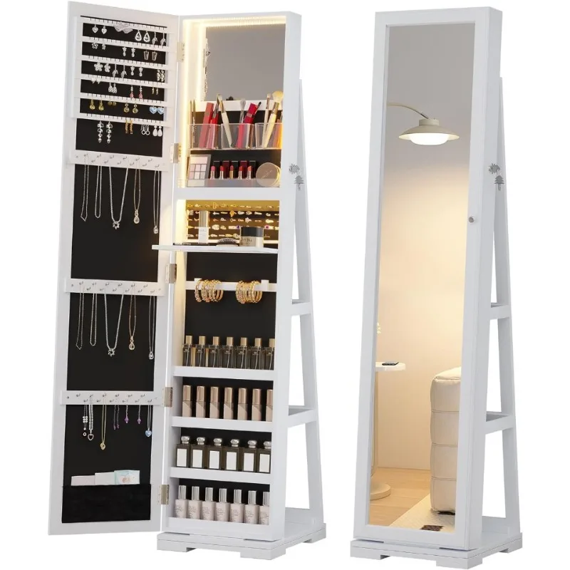 Tam Boy Aynalı LED Takı Dolabı - Full Length Mirror Jewelry Armoire incelemesi ve fiyatı