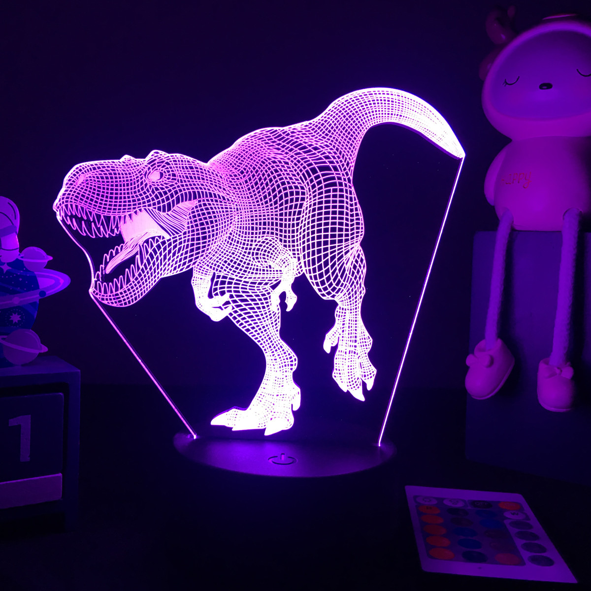 Çocuklar için 3D LED dinozor g - Floating Nightstand With Led Light incelemesi ve fiyatı