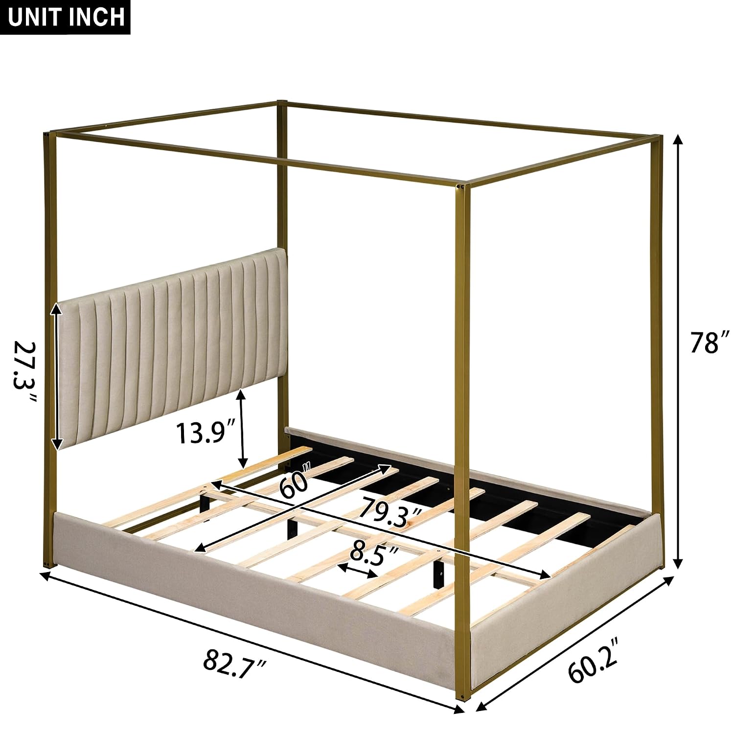 Modern Kanopili Platform Yatak - Canopy Bed Frame Metal Queen incelemesi ve fiyatı