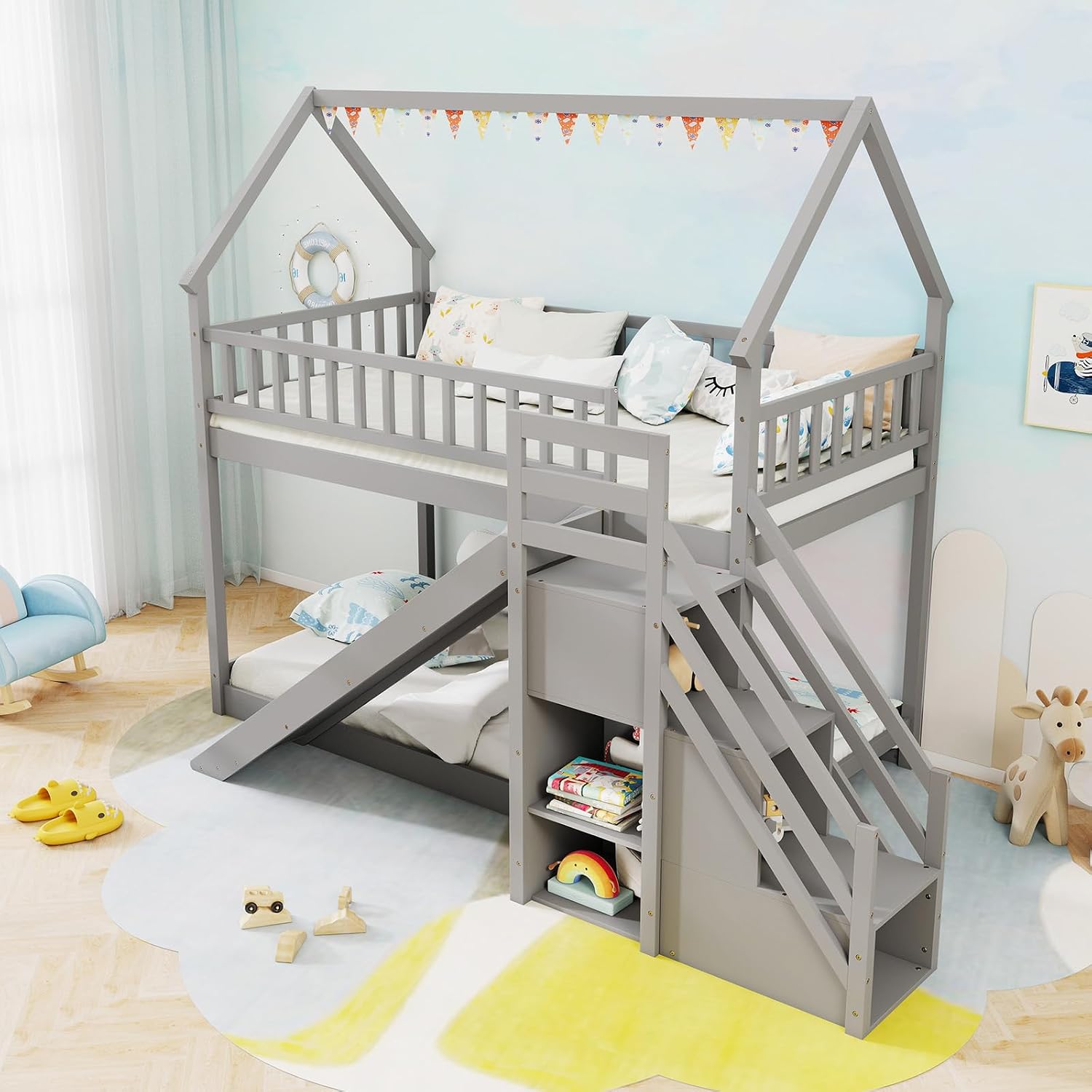Çocuklar ve Gençler İçin Kaydı - Bunk Bed With Stairs And Slide incelemesi ve fiyatı