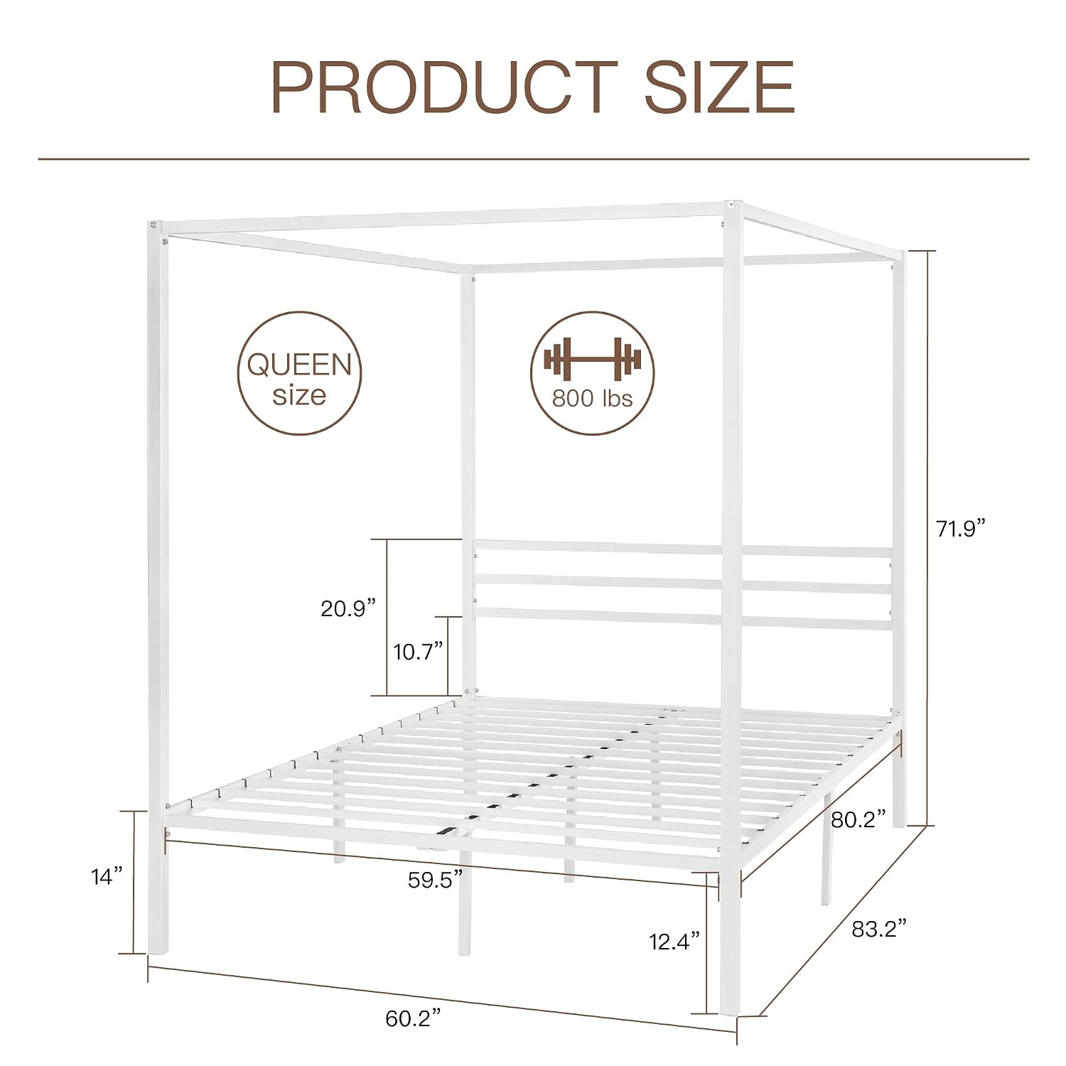Queen Boy Metal Çerçeveli Kary - Canopy Bed Frame Metal Queen incelemesi ve fiyatı