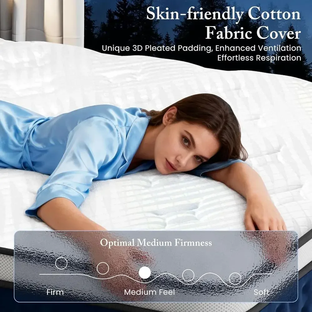 12 İnç Hibrit Yatak, Kutuda Kr - Memory Foam Mattress In A Box Queen incelemesi ve fiyatı