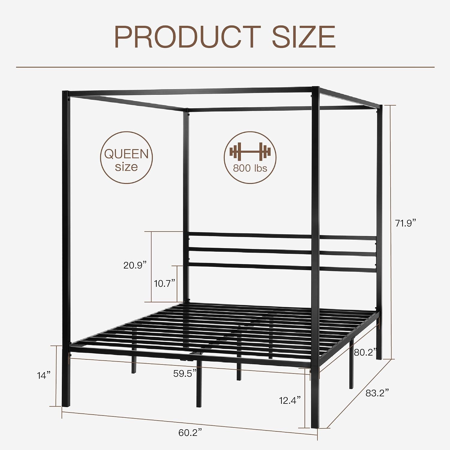 Kraliçe Boy Metal Kanopi Yatak - Canopy Bed Frame Metal Queen incelemesi ve fiyatı