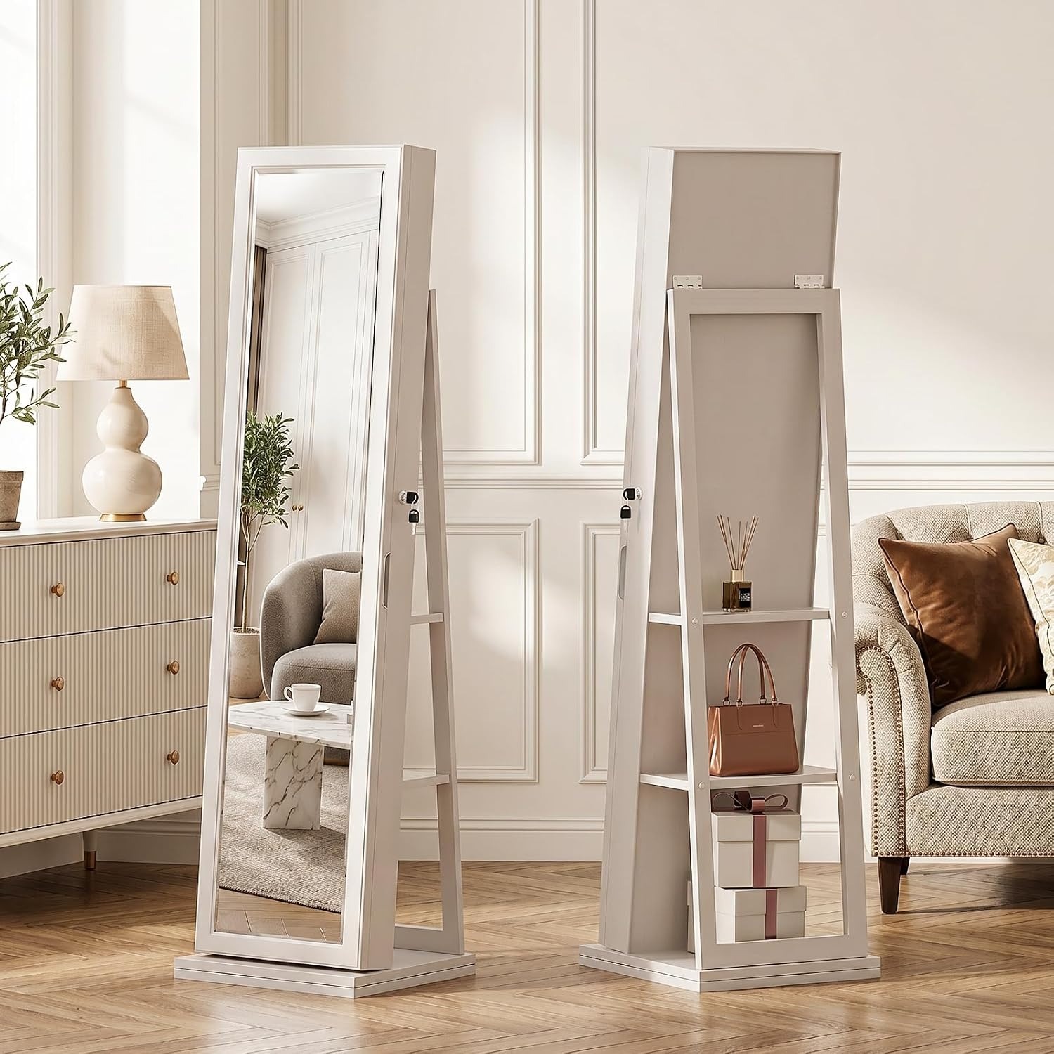 4'ü 1 Arada Mücevher Dolabı, K - Full Length Mirror Jewelry Armoire incelemesi ve fiyatı